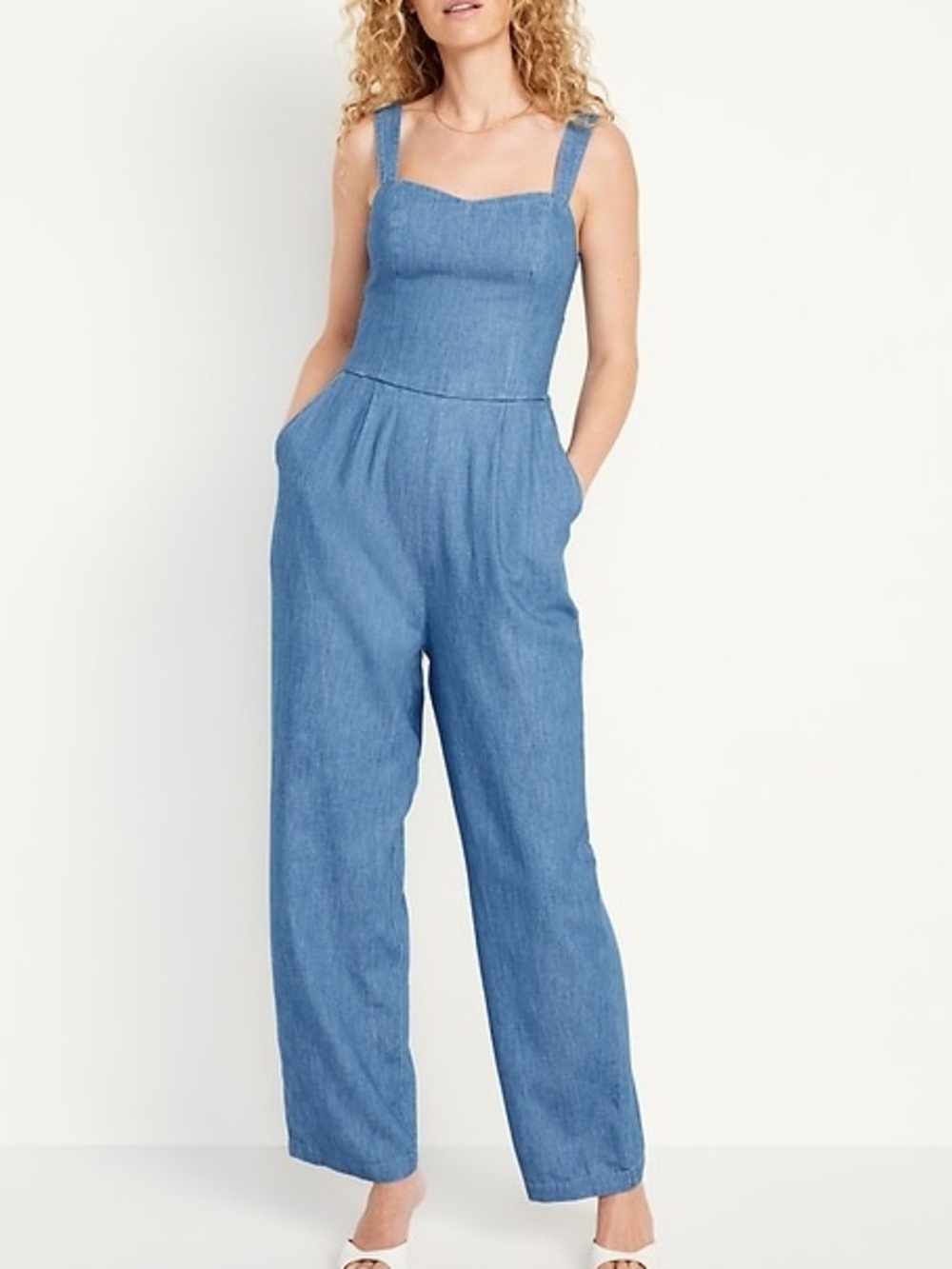 Old Navy Fit & Flare Denim Jumpsuit